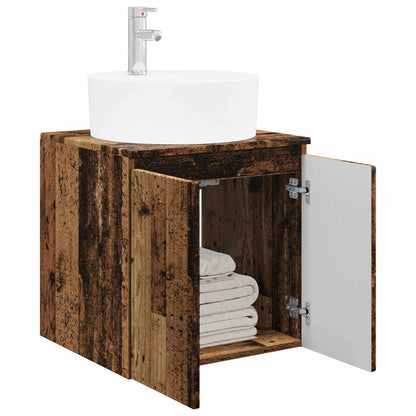 Wall-Mounted Sink Vanity Old Wood 49.5 x 44.5 x 65 cm
