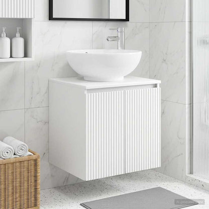 Wall-Mounted Sink Vanity White 49.5 x 44.5 x 65 cm