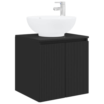 Wall-Mounted Sink Vanity Black 49.5 x 44.5 x 65 cm
