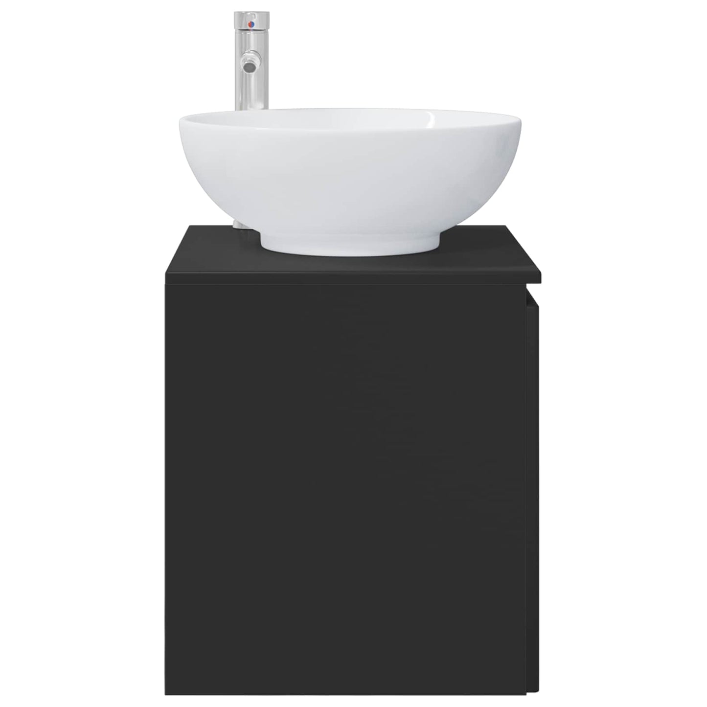 Wall-Mounted Sink Vanity Black 49.5 x 44.5 x 65 cm