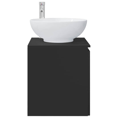 Wall-Mounted Sink Vanity Black 49.5 x 44.5 x 65 cm