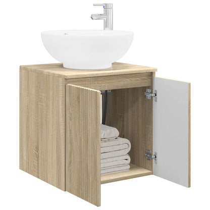 Wall-Mounted Sink Vanity Sonoma Oak 49.5 x 44.5 x 65 cm