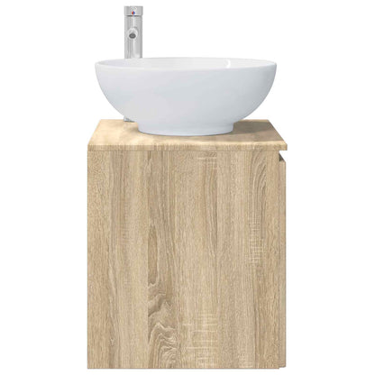 Wall-Mounted Sink Vanity Sonoma Oak 49.5 x 44.5 x 65 cm