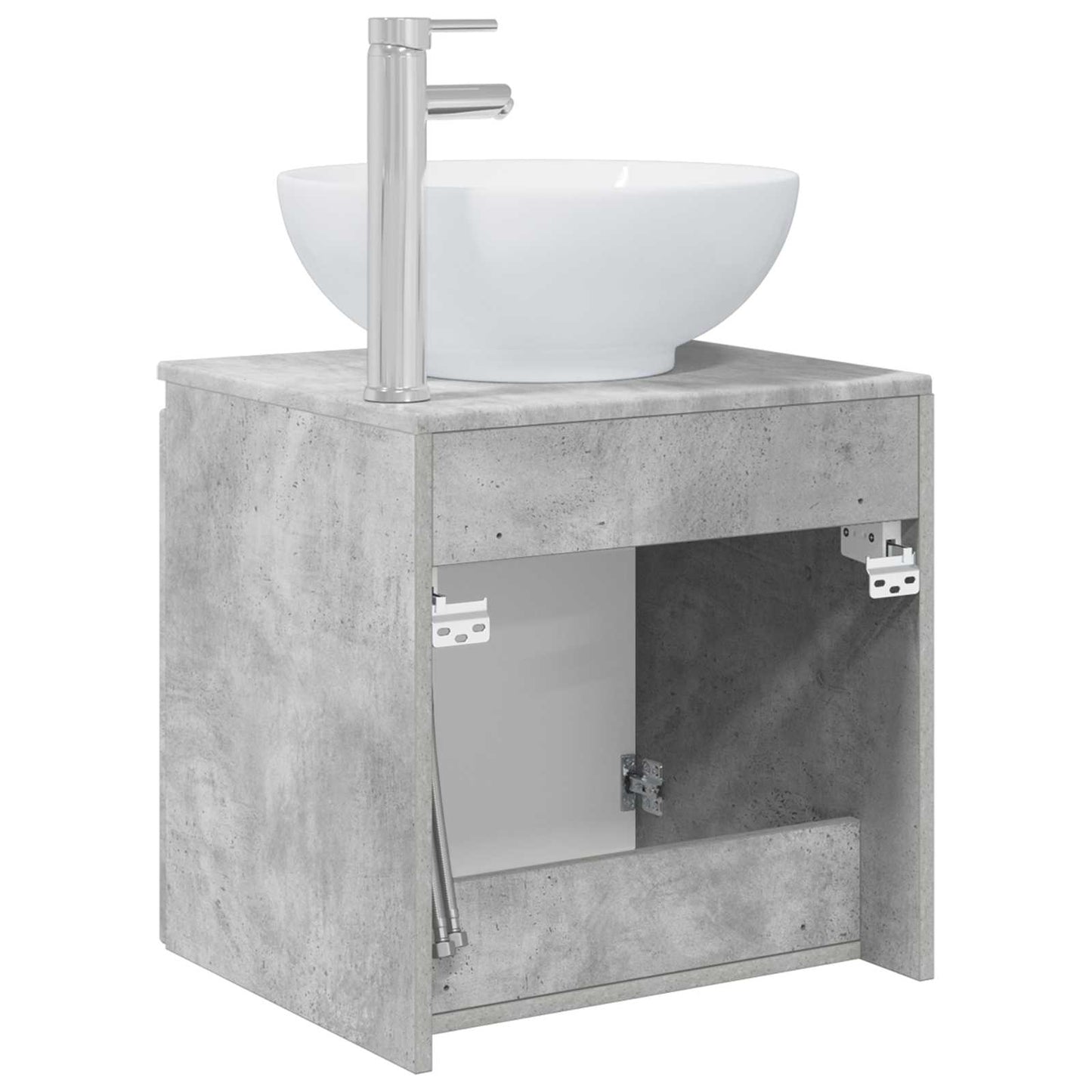 Wall-Mounted Sink Vanity Concrete Grey 49.5 x 44.5 x 65 cm
