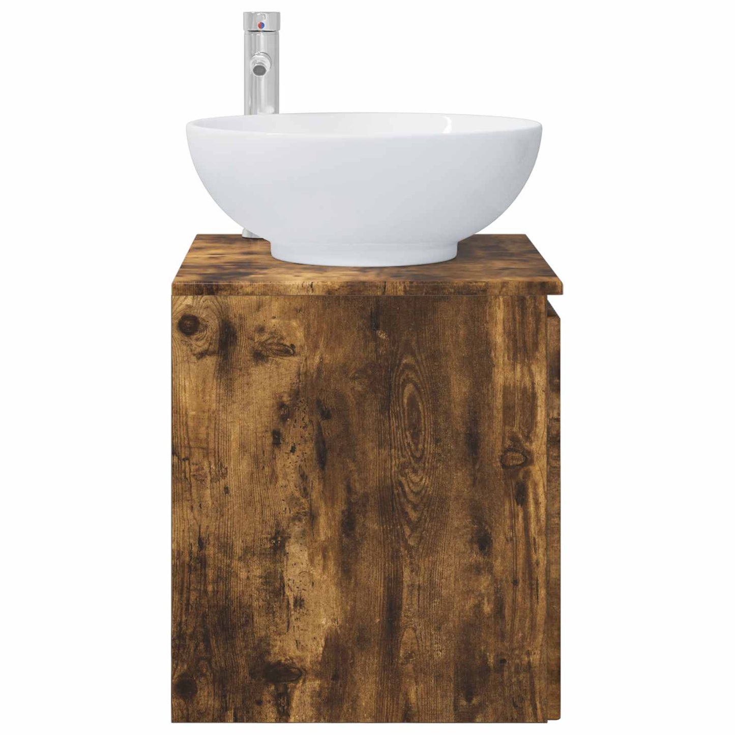 Wall-Mounted Sink Vanity Smoked Oak 49.5 x 44.5 x 65 cm