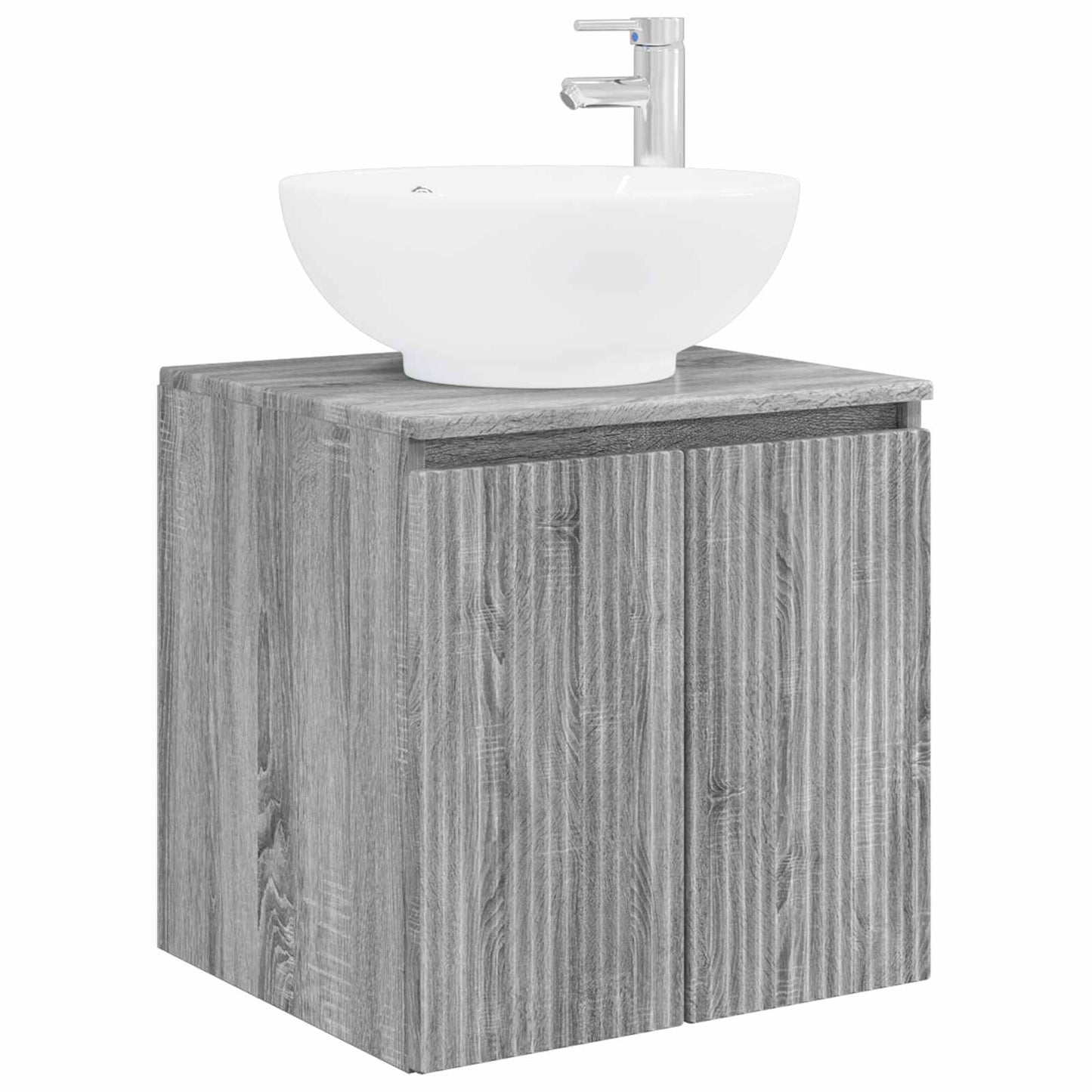 Wall-Mounted Sink Vanity Grey Sonoma 49.5 x 44.5 x 65 cm