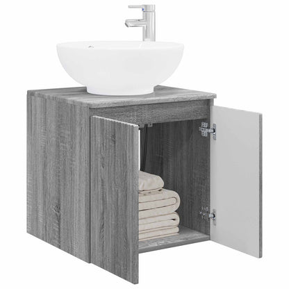 Wall-Mounted Sink Vanity Grey Sonoma 49.5 x 44.5 x 65 cm