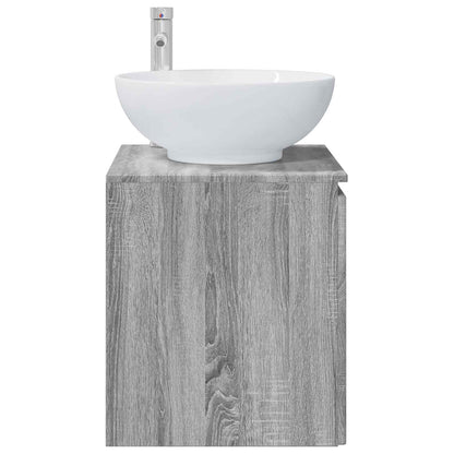 Wall-Mounted Sink Vanity Grey Sonoma 49.5 x 44.5 x 65 cm
