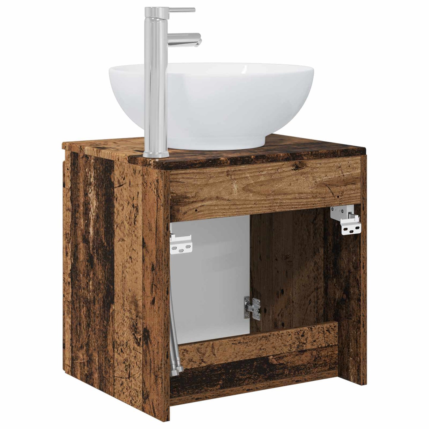 Wall-Mounted Sink Vanity Old Wood 49.5 x 44.5 x 65 cm