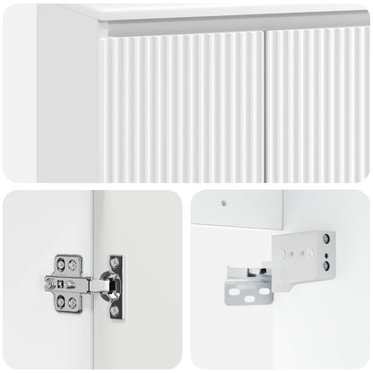 Wall-Mounted Sink Vanity White 49.5 x 44.5 x 66 cm