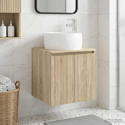 Wall-Mounted Sink Vanity Sonoma Oak 49.5 x 44.5 x 66 cm