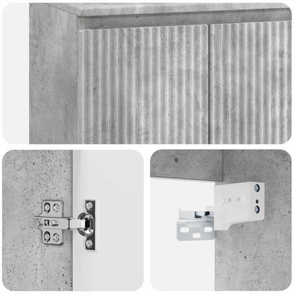 Wall-Mounted Sink Vanity Concrete Grey 49.5 x 44.5 x 66 cm