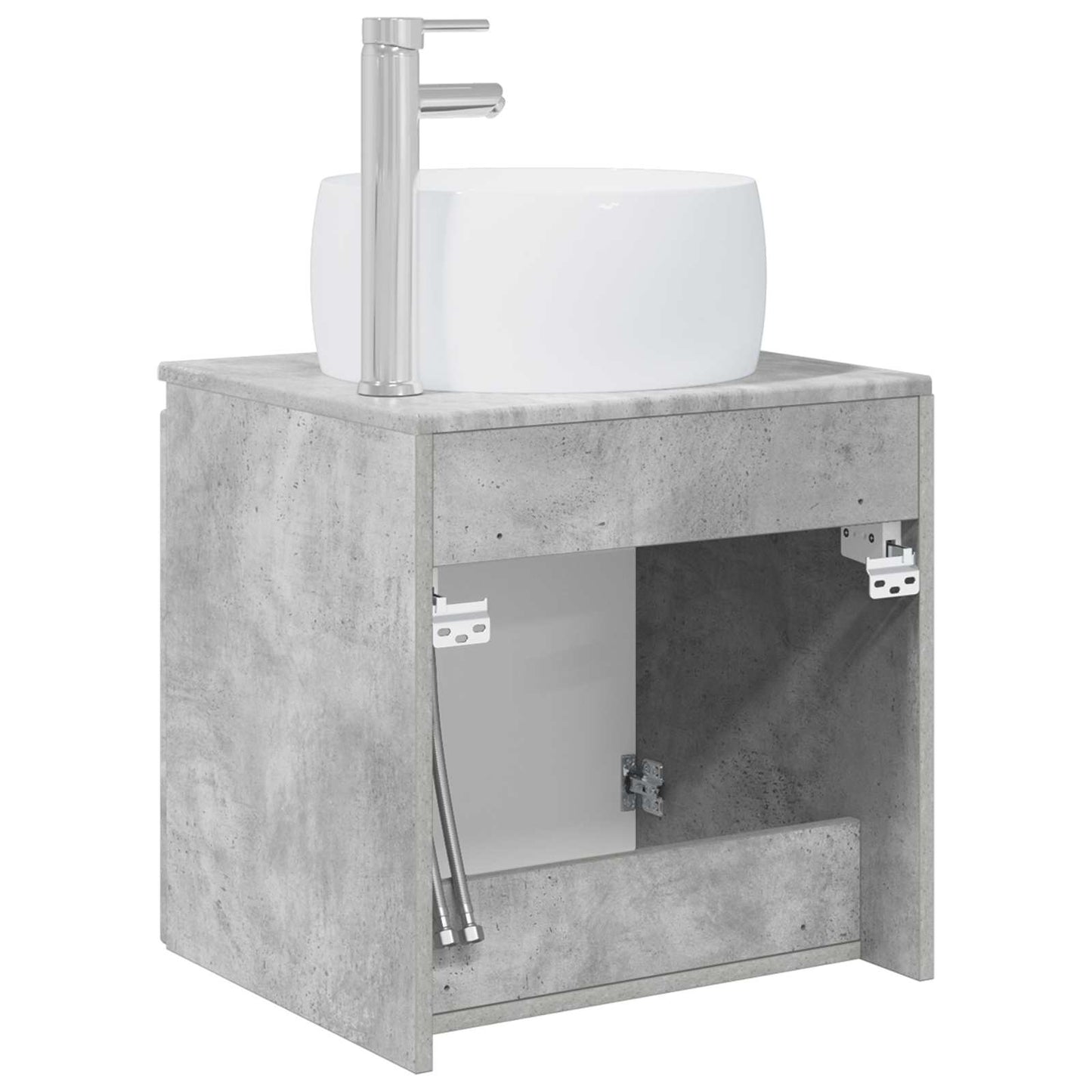 Wall-Mounted Sink Vanity Concrete Grey 49.5 x 44.5 x 66 cm