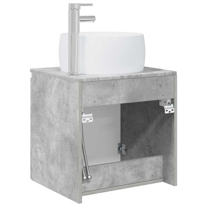 Wall-Mounted Sink Vanity Concrete Grey 49.5 x 44.5 x 66 cm