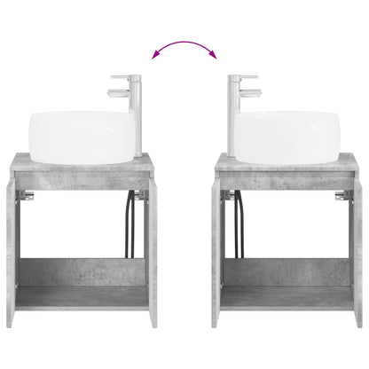 Wall-Mounted Sink Vanity Concrete Grey 49.5 x 44.5 x 66 cm