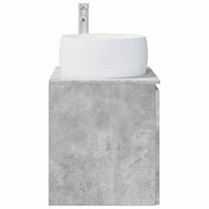 Wall-Mounted Sink Vanity Concrete Grey 49.5 x 44.5 x 66 cm