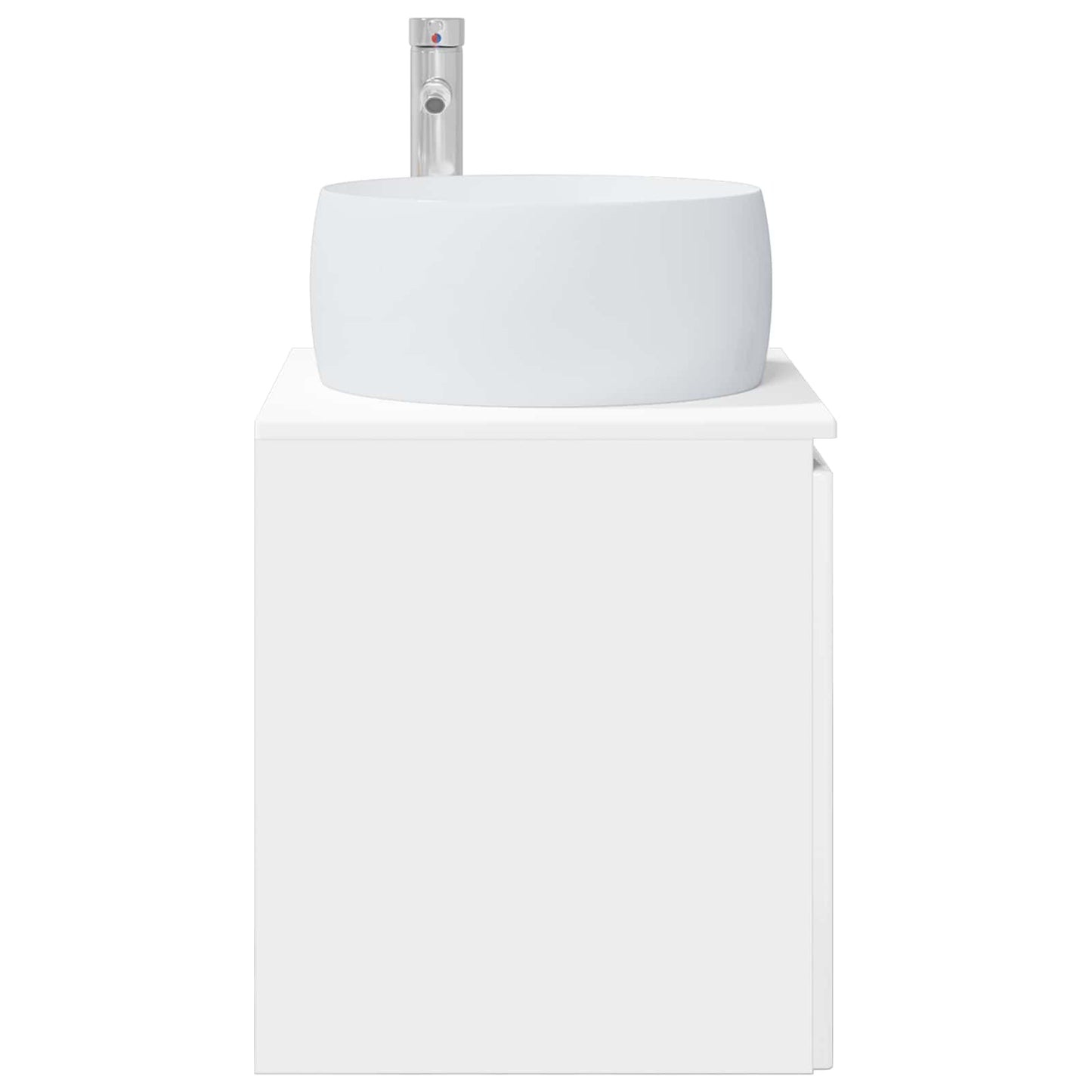 Wall-Mounted Sink Vanity High Gloss White 49.5 x 44.5 x 66 cm