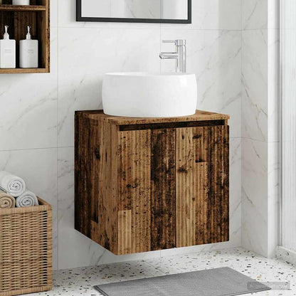 Wall-Mounted Sink Vanity Old Wood 49.5 x 44.5 x 66 cm