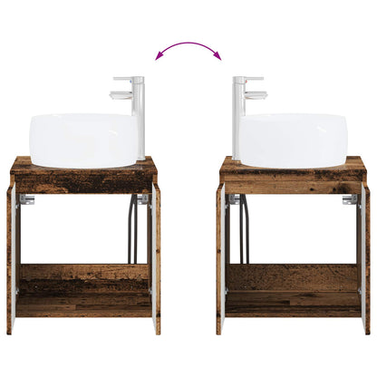 Wall-Mounted Sink Vanity Old Wood 49.5 x 44.5 x 66 cm