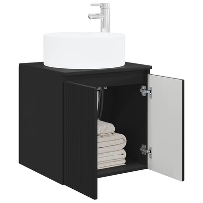 Wall-mounted Sink Vanity Black 49.5 x 44.5 x 65.5 cm