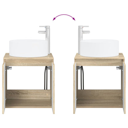 Wall-mounted Sink Vanity Sonoma Oak 49.5 x 44.5 x 65.5 cm