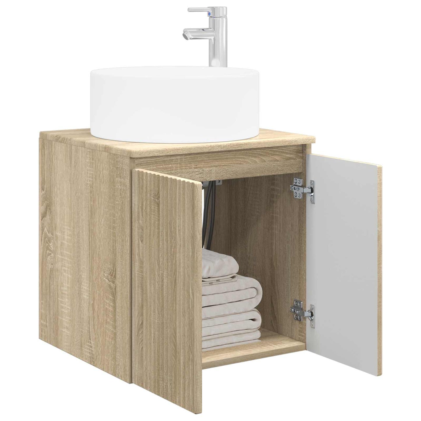 Wall-mounted Sink Vanity Sonoma Oak 49.5 x 44.5 x 65.5 cm