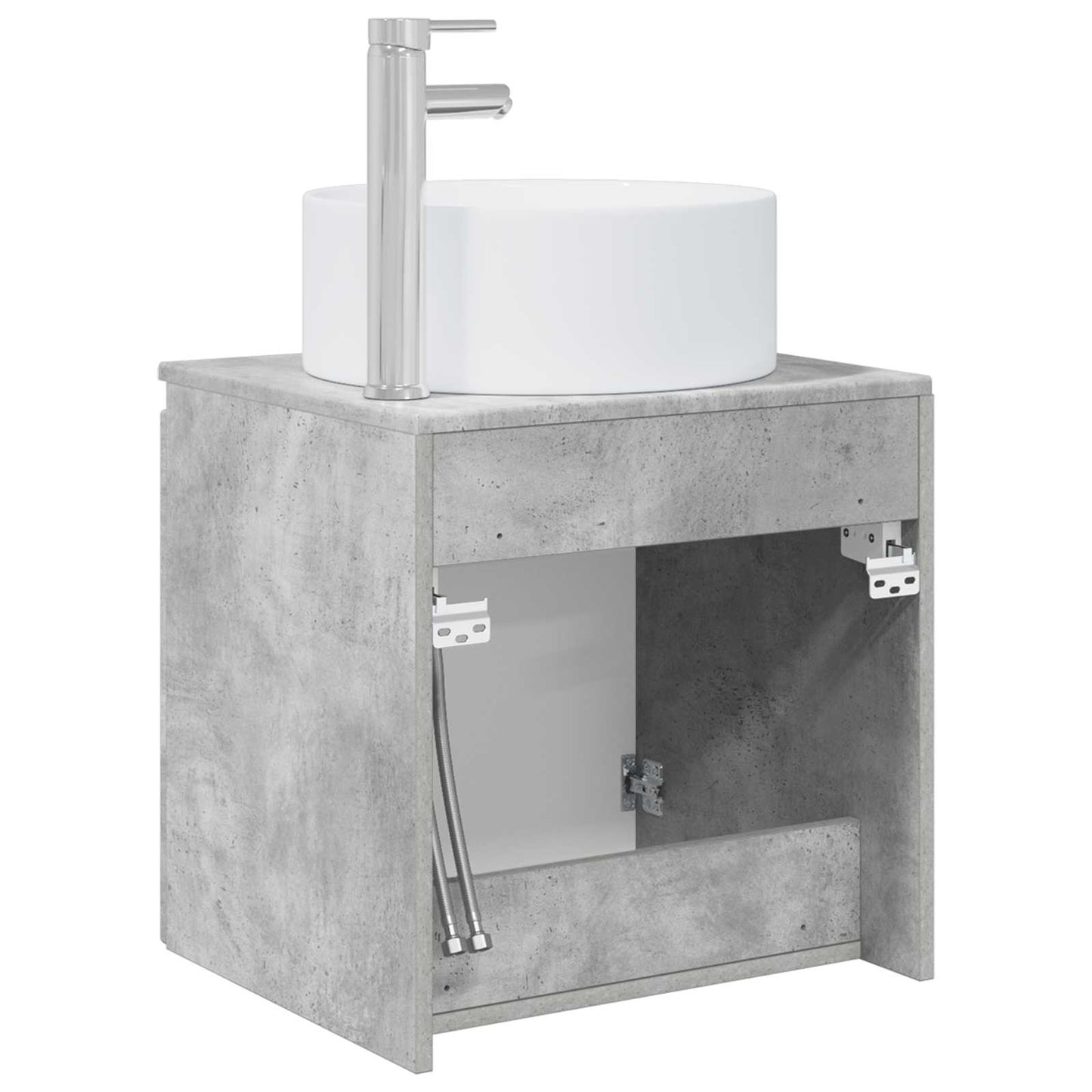 Wall-mounted Sink Vanity Concrete Grey 49.5 x 44.5 x 65.5 cm