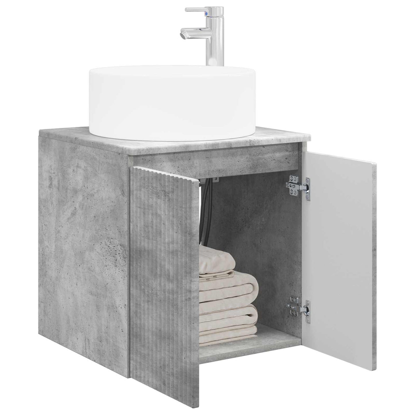 Wall-mounted Sink Vanity Concrete Grey 49.5 x 44.5 x 65.5 cm