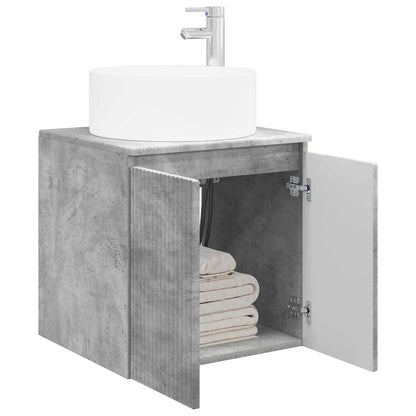 Wall-mounted Sink Vanity Concrete Grey 49.5 x 44.5 x 65.5 cm