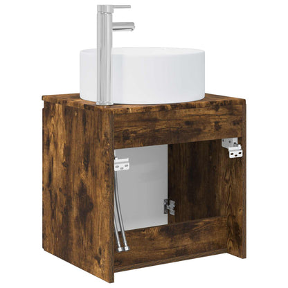 Wall-mounted Sink Vanity Smoked Oak 49.5 x 44.5 x 65.5 cm