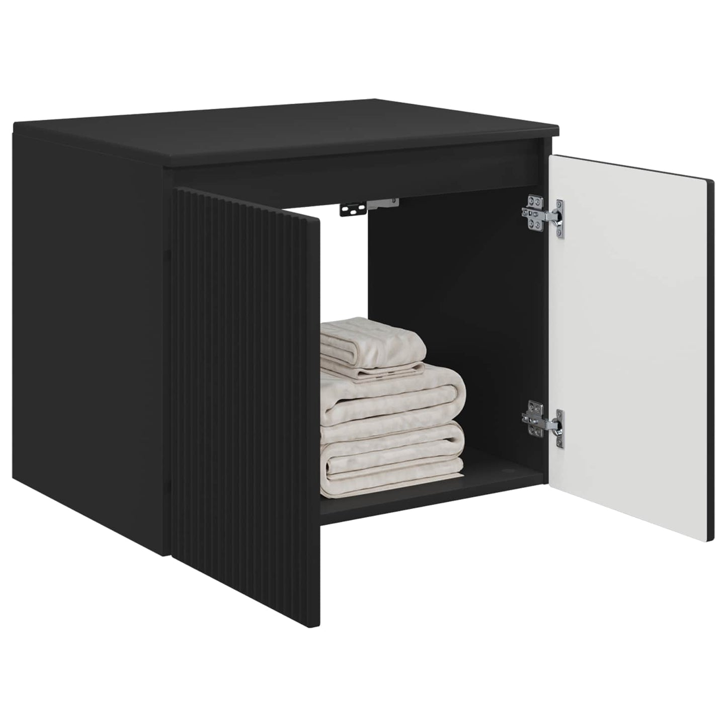 Wall-mounted Bathroom Cabinet Black 62.5 x 44.5 x 50 cm
