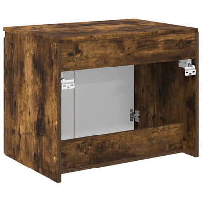 Wall-mounted Bathroom Cabinet Smoked Oak 62.5 x 44.5 x 50 cm