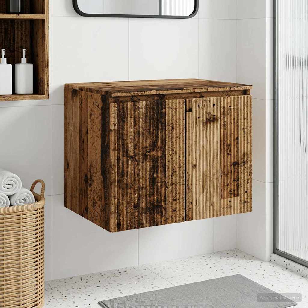Wall-mounted Bathroom Cabinet Old Wood 62.5 x 44.5 x 50 cm