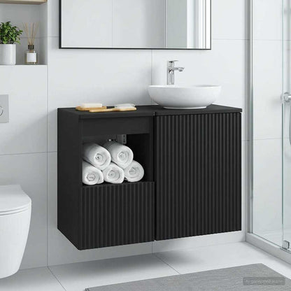 Bathroom Cabinet Black 30 x 35 x 50 cm Engineered Wood