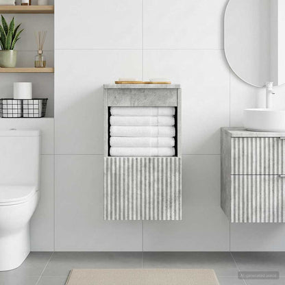 Bathroom Cabinet Concrete Grey 30 x 35 x 50 cm Engineered Wood