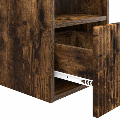 Bathroom Cabinet Smoked Oak 30 x 41 x 50 cm Engineered Wood