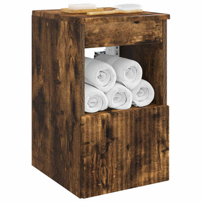 Bathroom Cabinet Smoked Oak 30 x 41 x 50 cm Engineered Wood