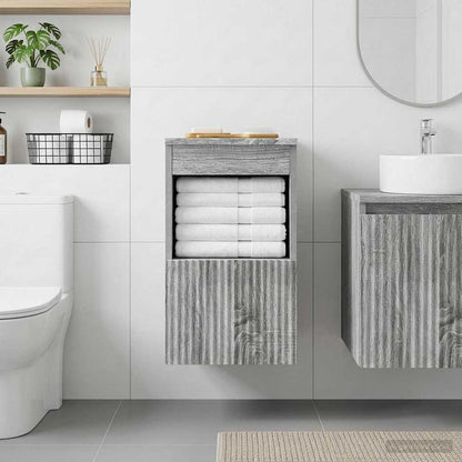 Bathroom Cabinet Grey Sonoma 30 x 41 x 50 cm Engineered Wood