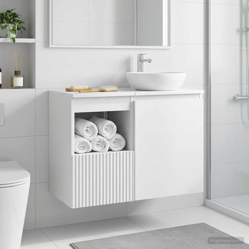 Bathroom Cabinet White 30 x 44.5 x 50 cm Engineered Wood