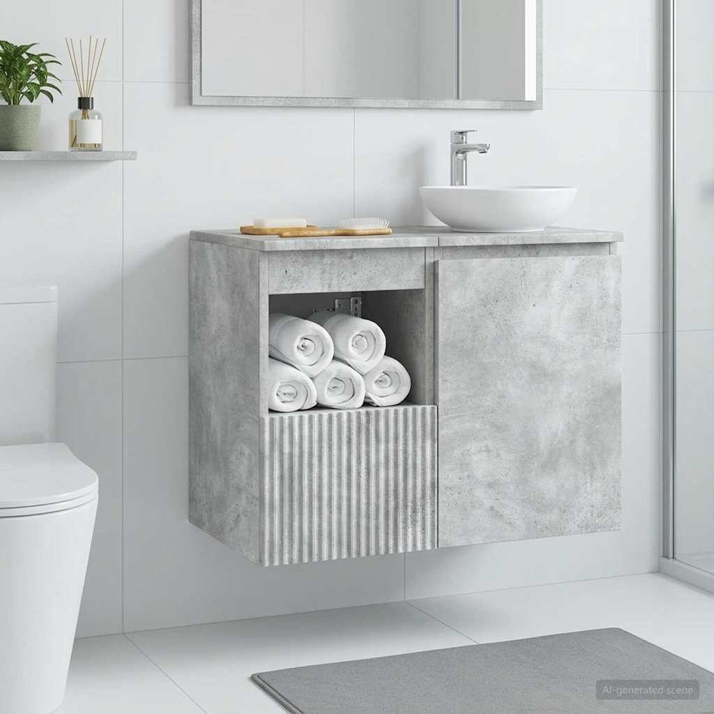 Bathroom Cabinet Concrete Grey 30 x 44.5 x 50 cm