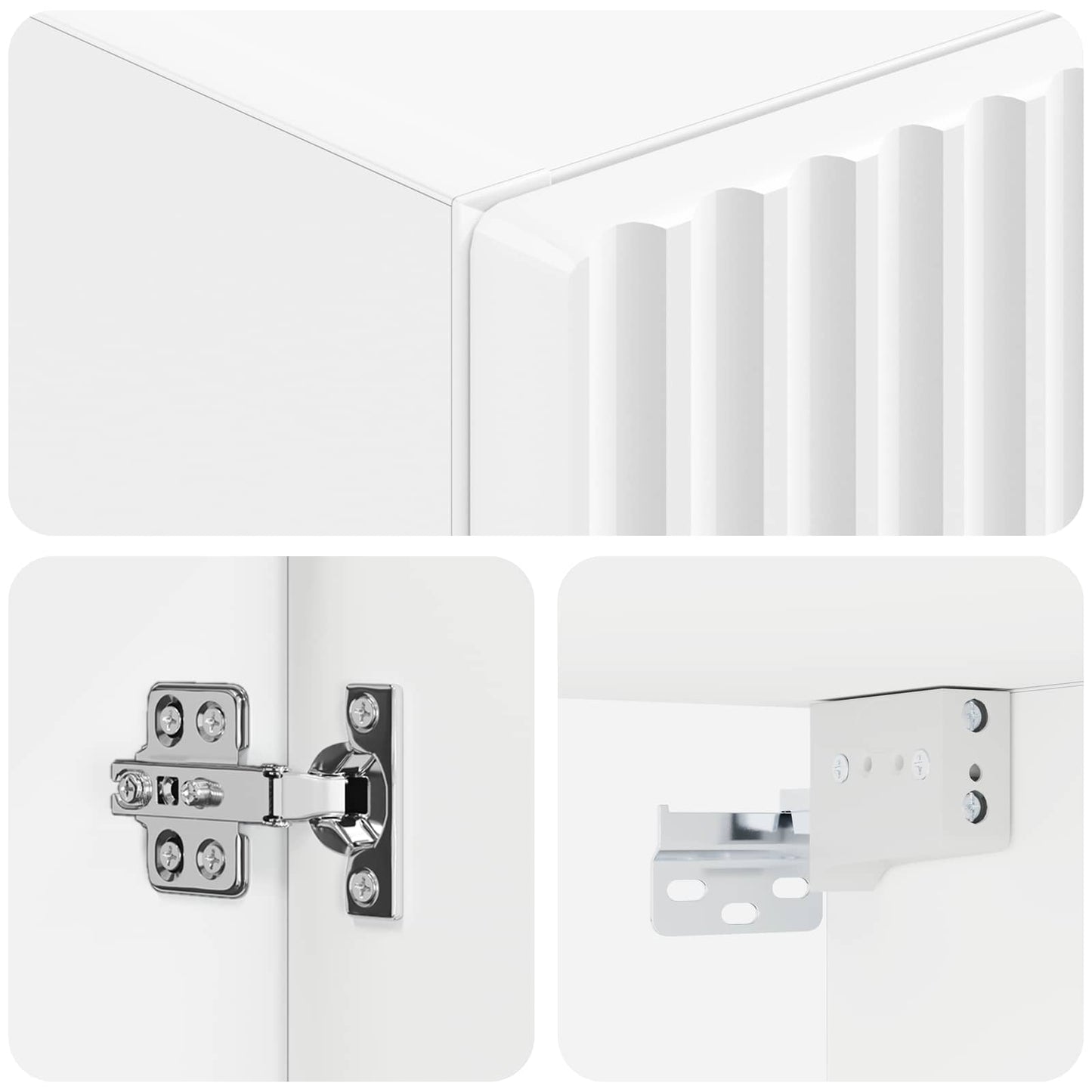 Wall-mounted Bathroom Cabinet White 33 x 34.5 x 160 cm