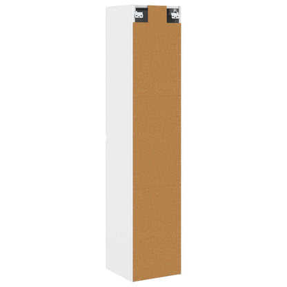 Wall-mounted Bathroom Cabinet White 33 x 34.5 x 160 cm