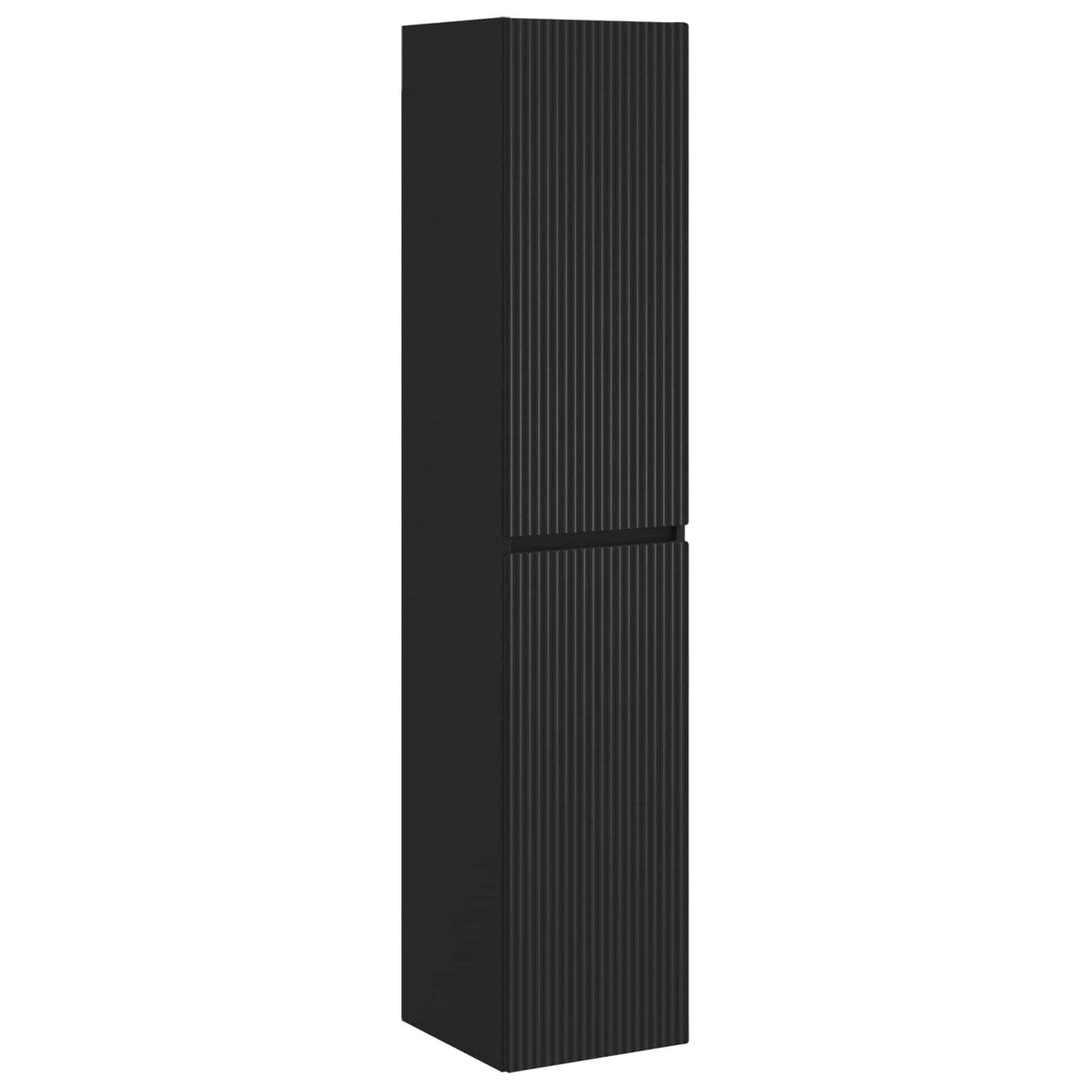 Wall-mounted Bathroom Cabinet Black 33 x 34.5 x 160 cm