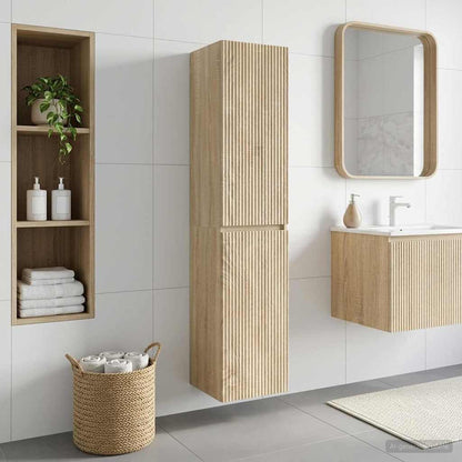 Wall-mounted Bathroom Cabinet Sonoma Oak 33 x 34.5 x 160 cm
