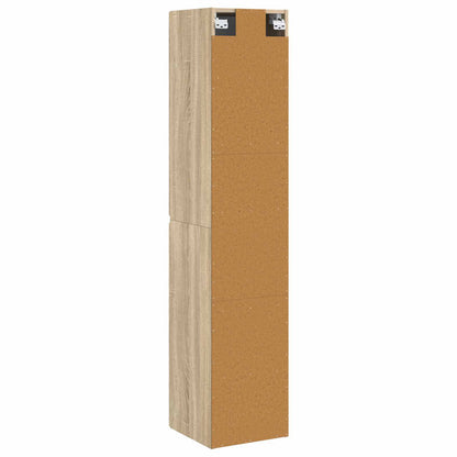 Wall-mounted Bathroom Cabinet Sonoma Oak 33 x 34.5 x 160 cm