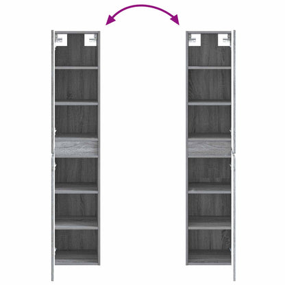 Wall-mounted Bathroom Cabinet Grey Sonoma 33 x 34.5 x 160 cm