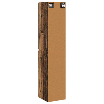 Wall-mounted Bathroom Cabinet Old Wood 33 x 34.5 x 160 cm