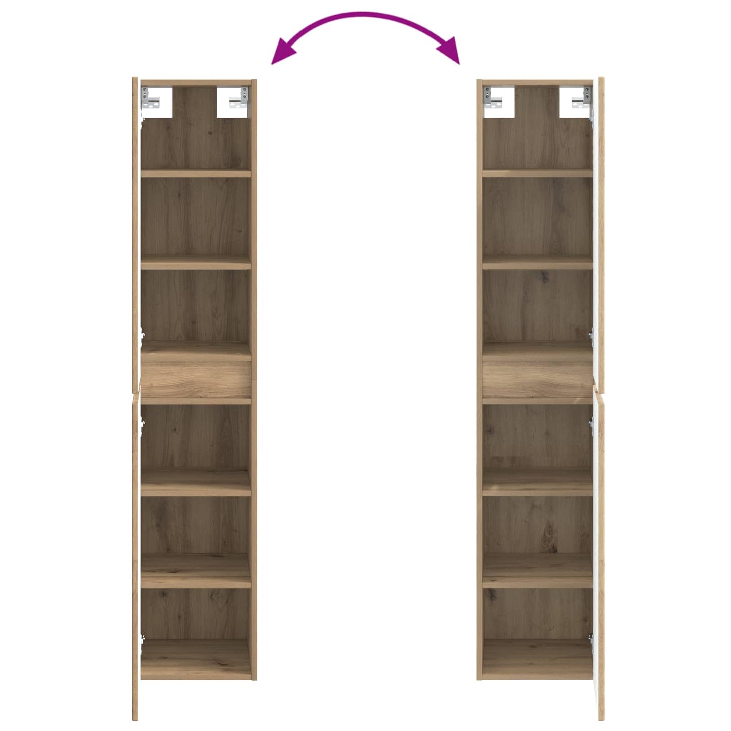 Wall-mounted Bathroom Cabinet Artisan Oak 33 x 34.5 x 160 cm