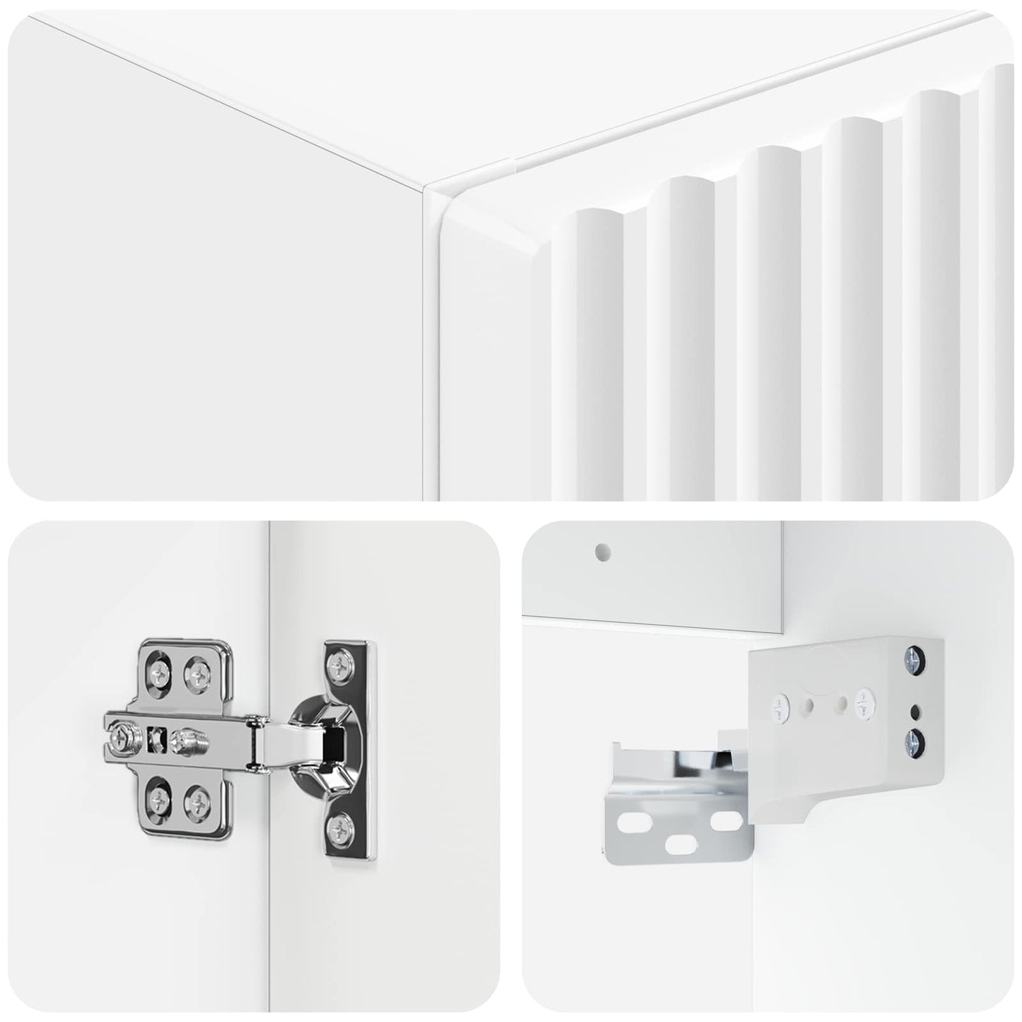 Wall-mounted Bathroom Cabinet White 33 x 34.5 x 100 cm