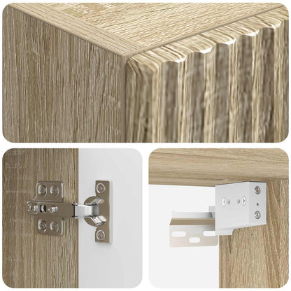 Wall-mounted Bathroom Cabinet Sonoma Oak 33 x 34.5 x 100 cm